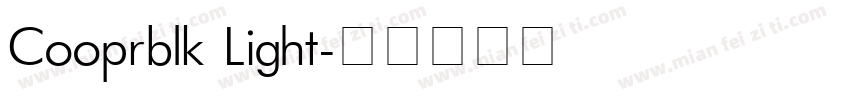 Cooprblk Light字体转换